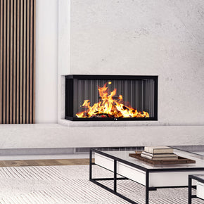 Foyer au bois LUXUS® 40 Coin gauche - LXCL40