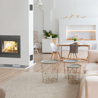 Foyer au bois à double face ASTRA DUO 38 Contemporain - 38ATD-01